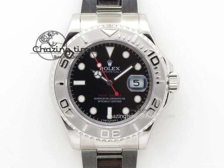 0213 Classic DayDate 40 SS JDF 904L Steel Black Roman Dial on President Bracelet VR3255 V3 (Gain Weight) 1434